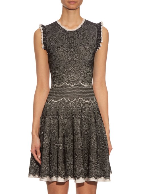 Lace intarsia-knit sleeveless dress | Alexander McQueen | MATCHESFASHION UK