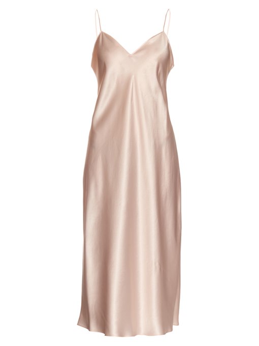 Sleeveless silk-satin gown | Saint Laurent | MATCHESFASHION UK