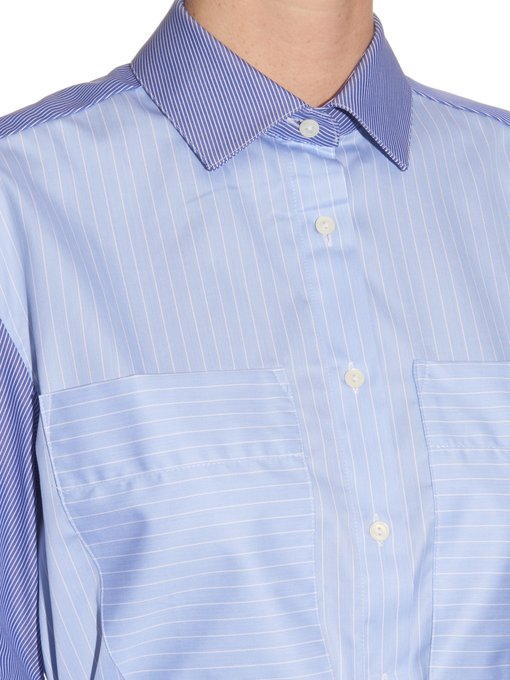 Patch-pocket cotton-poplin cropped shirt | Palmer//Harding
