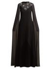 Black Crystal-embellished wool and silk-chiffon gown | Givenchy ...