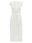 White Pleated chiffon midi dress | Zimmermann | MATCHESFASHION US