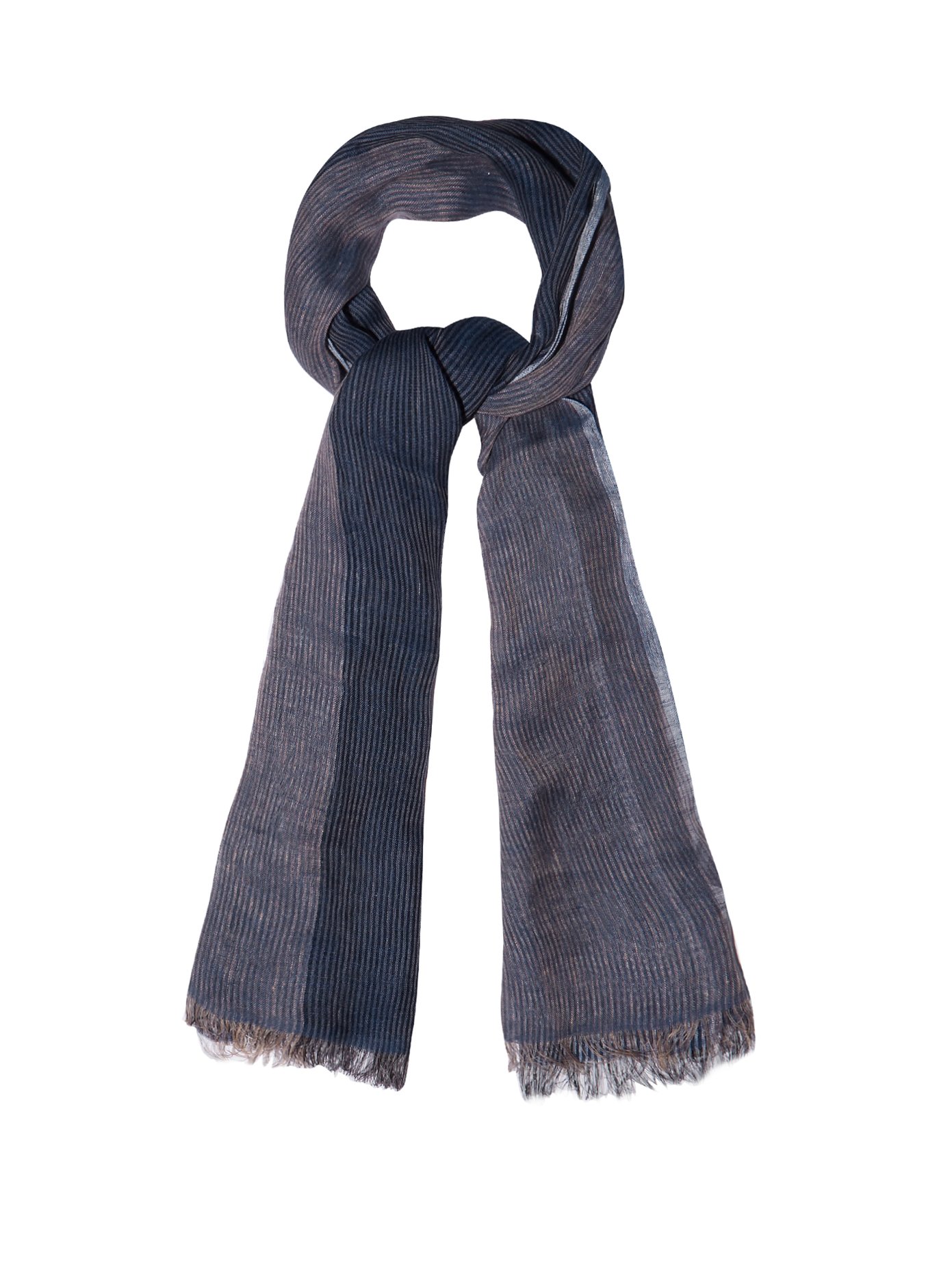 striped linen scarf