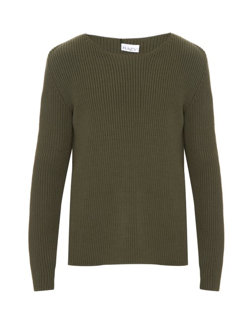 Ribbed-knit cotton-blend sweater | Raey | MATCHESFASHION.COM US