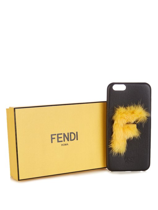 F mink-fur and leather iPhone® 6 case展示图