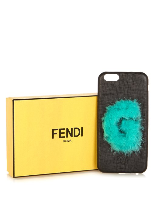 G mink-fur and leather iPhone® 6 case展示图