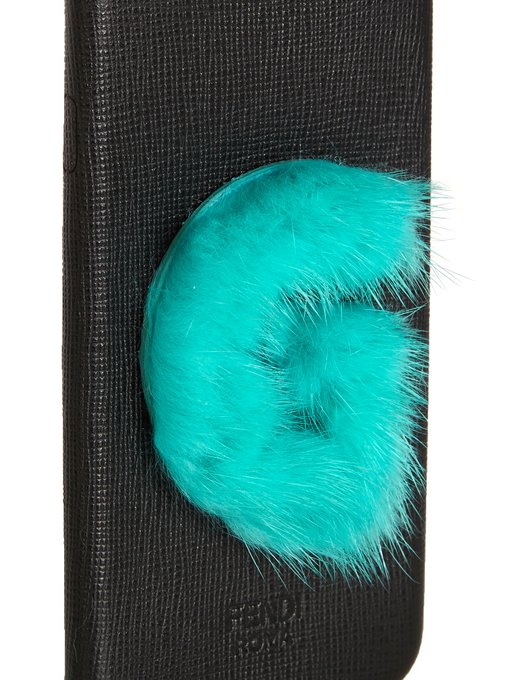 G mink-fur and leather iPhone® 6 case展示图