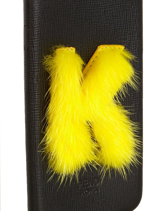 K mink-fur and leather iPhone® 6 case展示图