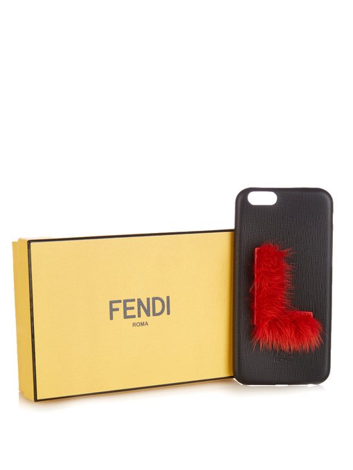 L mink-fur and leather iPhone® 6 case展示图