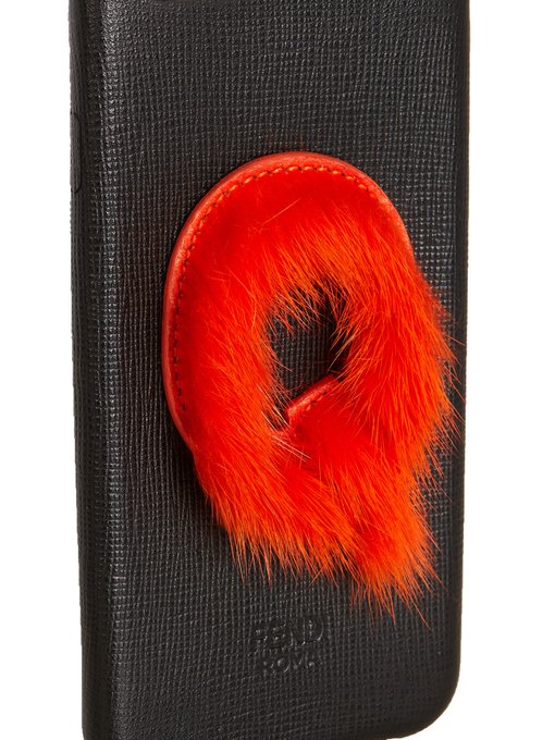 Q mink-fur and leather iPhone® 6 case Q mink-fur and leather iPhone® 6 case展示图