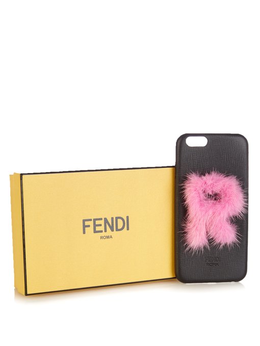 R mink-fur and leather iPhone® 6 case展示图
