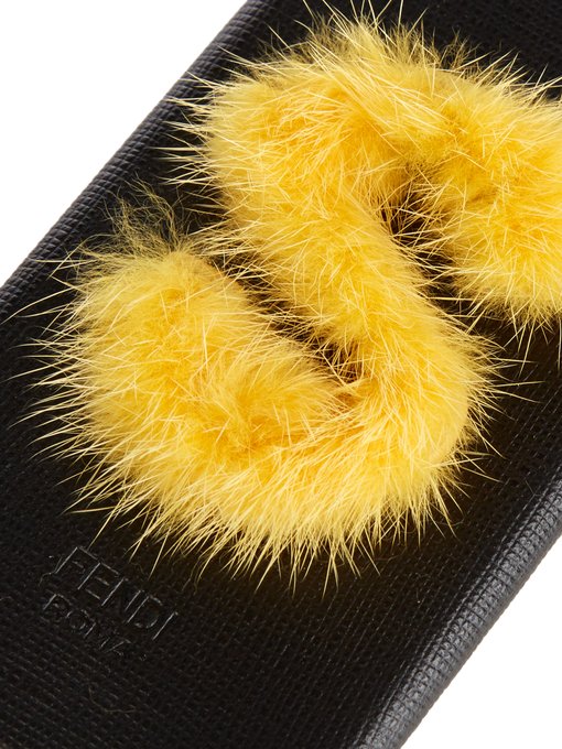 S mink-fur and leather iPhone® 6 case展示图