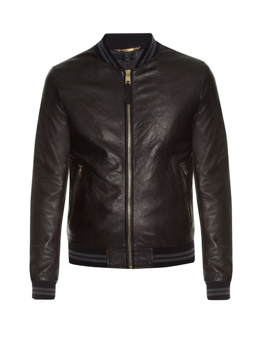 Leather bomber jacket | Dolce & Gabbana | MATCHESFASHION.COM UK