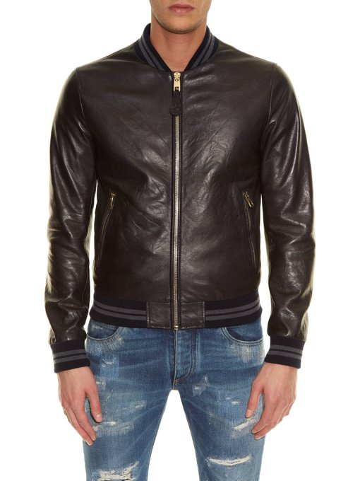 Leather bomber jacket | Dolce & Gabbana | MATCHESFASHION.COM UK