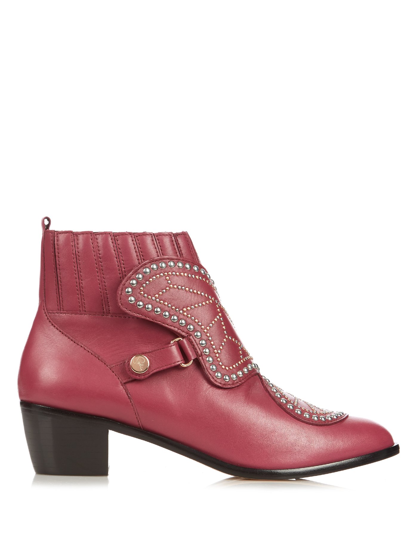 Karina Butterfly studded leather ankle 