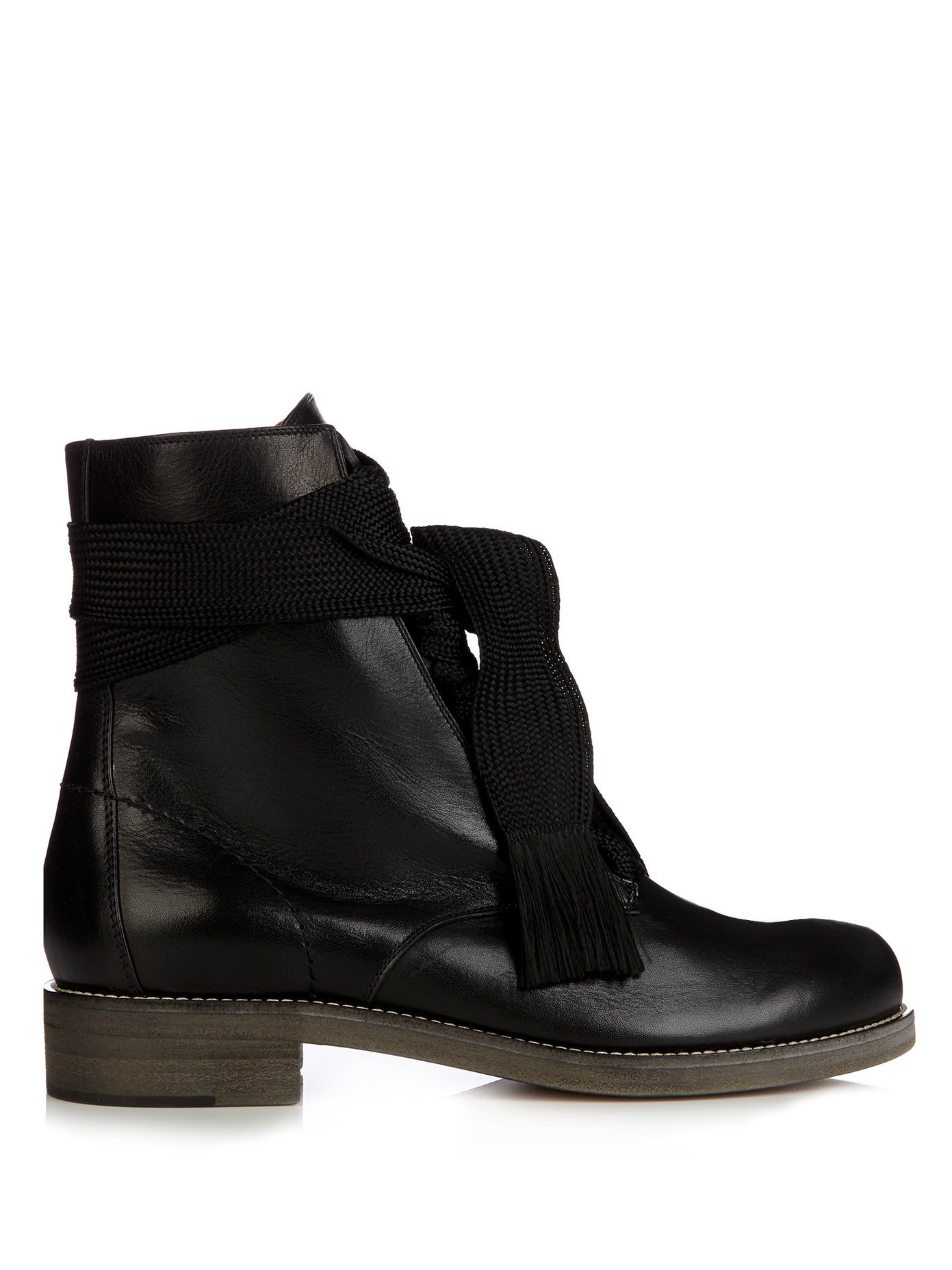 Harper lace-up leather ankle boots 