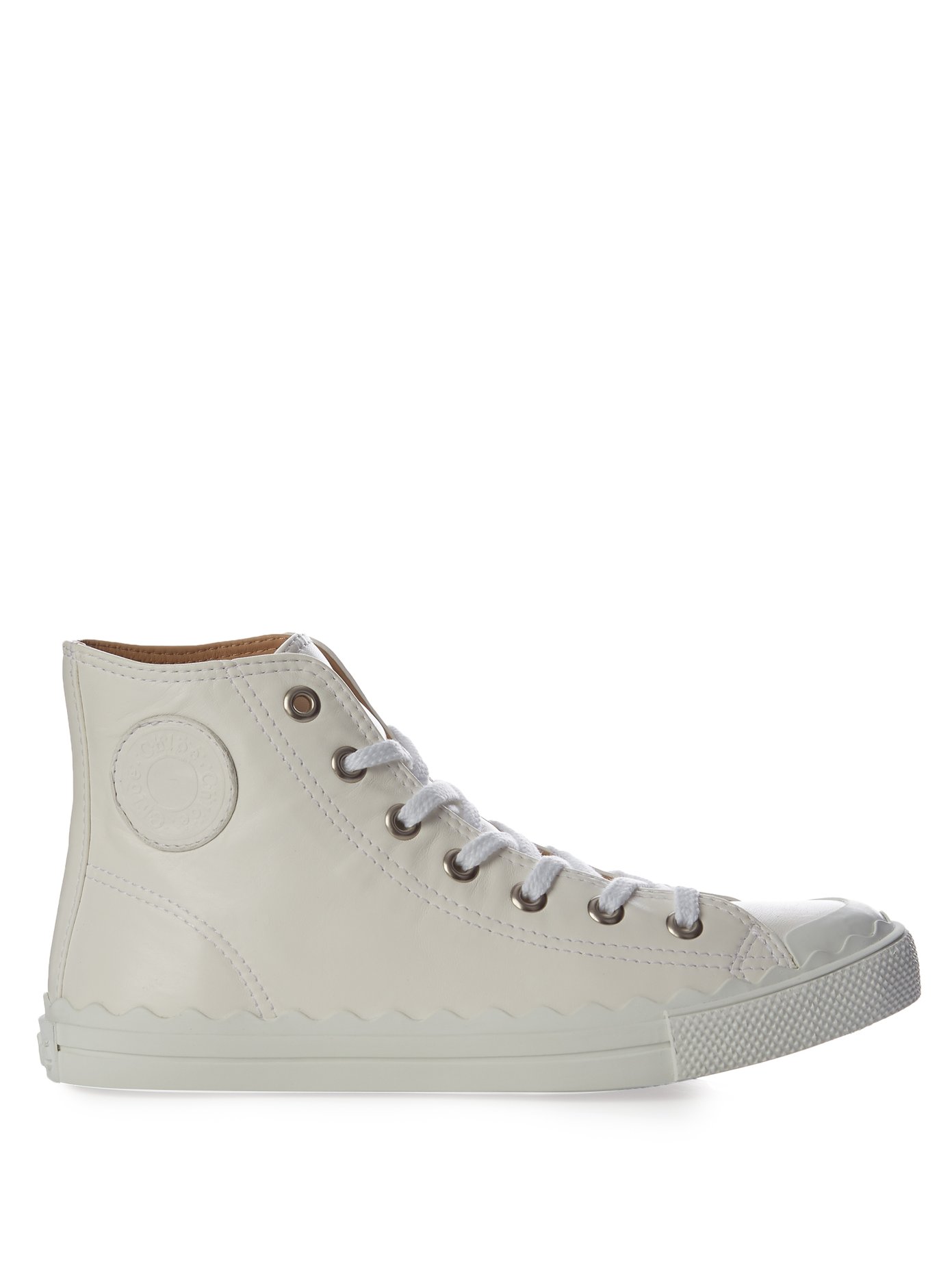Kyle high-top leather trainers | Chloé 