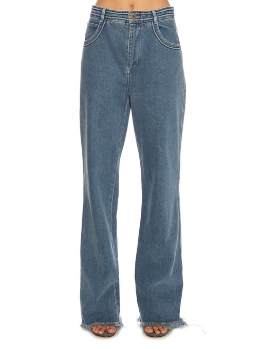 Frayed-hem wide-leg jeans | Chloé | MATCHESFASHION UK