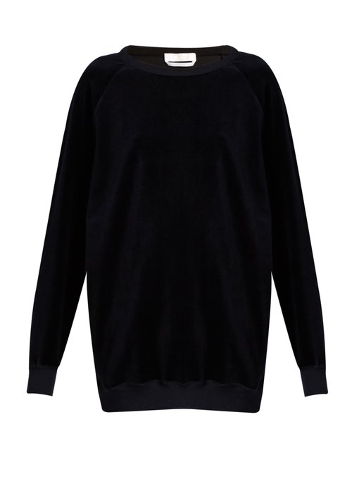 Round-neck velvet sweatshirt | Chloé | MATCHESFASHION US