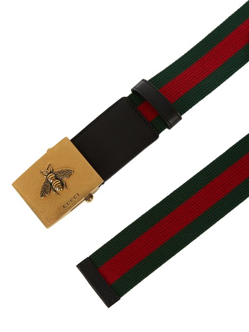 Bee-buckle canvas belt | Gucci | MATCHESFASHION UK