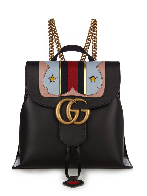 gg marmont leather backpack