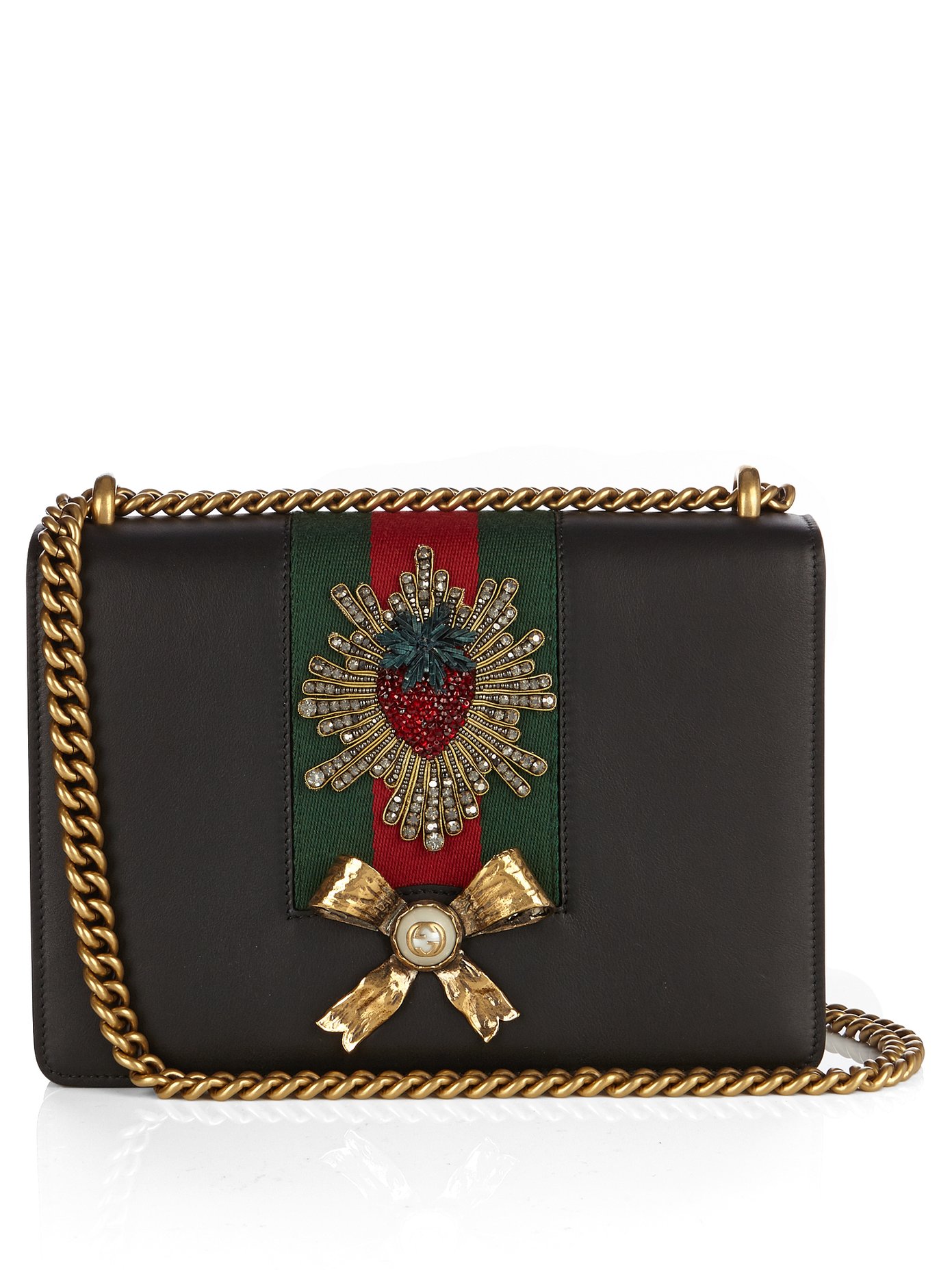 peony studded shoulder bag