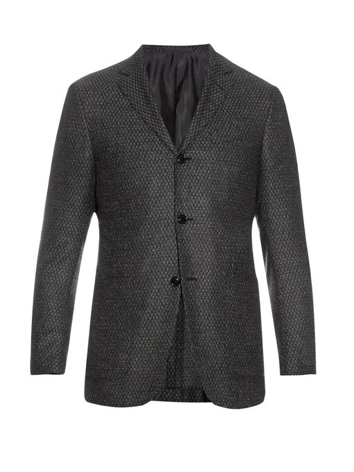 Single-breasted wool and silk-blend blazer | Ermenegildo Zegna