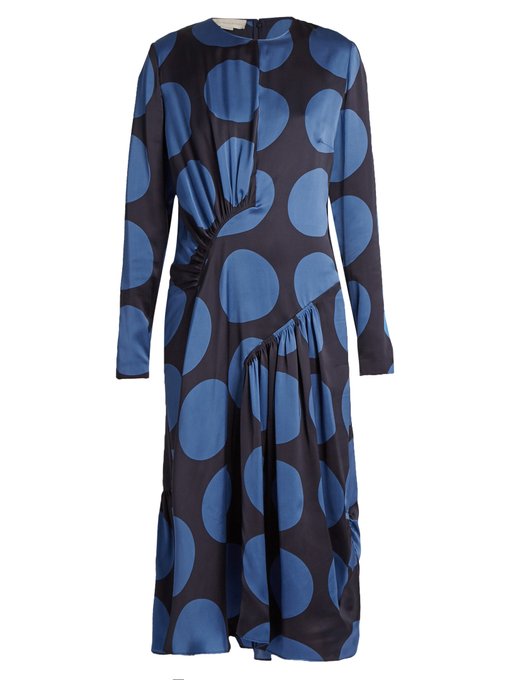 Large polka-dot print long-sleeved dress | Stella McCartney