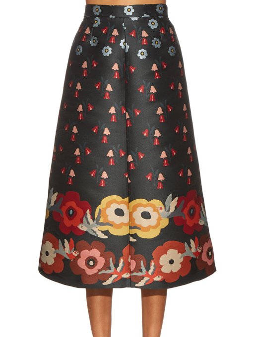 Floral-jacquard A-line skirt | REDValentino | MATCHESFASHION UK
