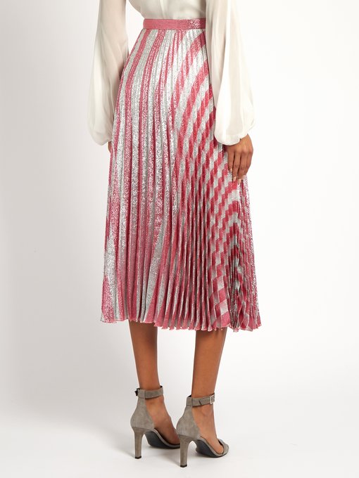 Metallic striped-jacquard midi skirt | Gucci | MATCHESFASHION US