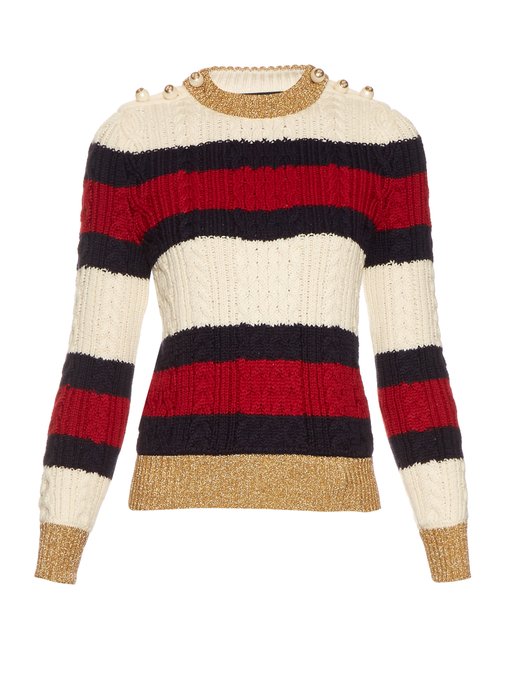 Striped wool-knit sweater | Gucci | MATCHESFASHION US