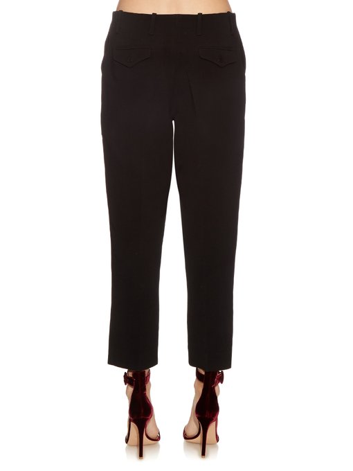 Mid-rise cropped cady trousers | Dion Lee | MATCHESFASHION UK