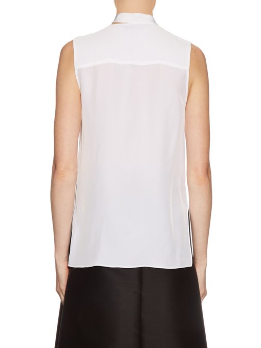 Neck-tie sleeveless silk-crepe blouse | Dion Lee | MATCHESFASHION.COM UK