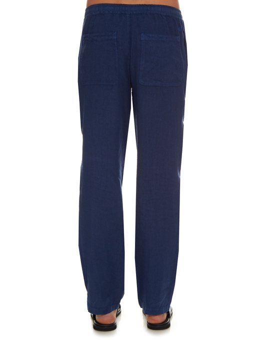 Drawstring straight-leg linen trousers | 120% Lino | MATCHESFASHION UK