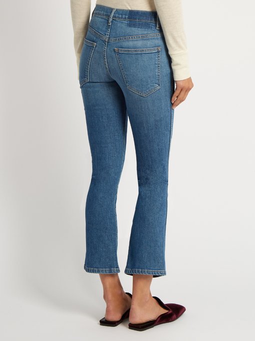The Nerd high-rise cropped kick-flare jeans | The Great ...