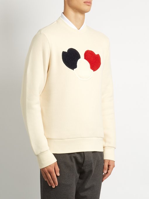 Logo-appliqué cotton-blend jersey sweatshirt | Moncler | MATCHESFASHION ...