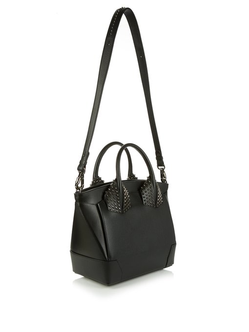 CHRISTIAN LOUBOUTIN Eloise Small Leather Spike Tote Bag, Black | ModeSens