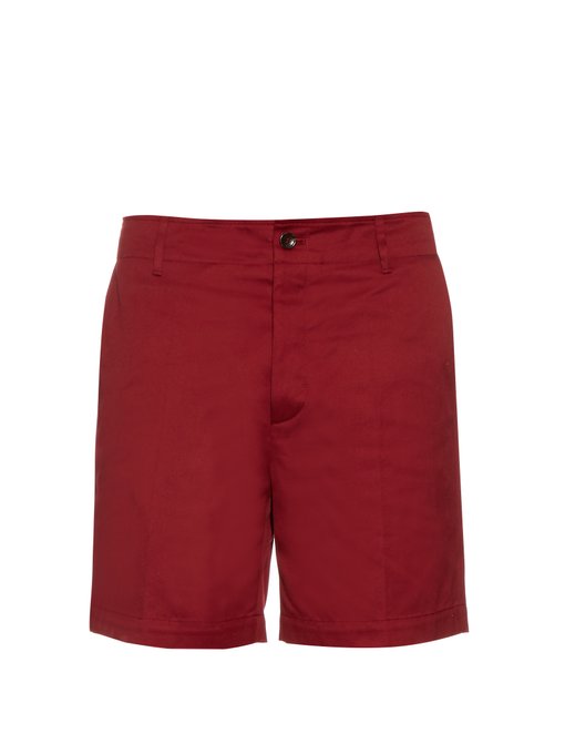 mens red sweat shorts