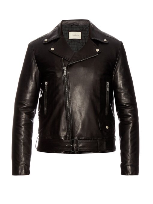 Classic leather biker jacket | Gucci | MATCHESFASHION US