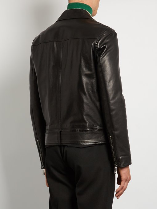 Classic leather biker jacket | Gucci | MATCHESFASHION US