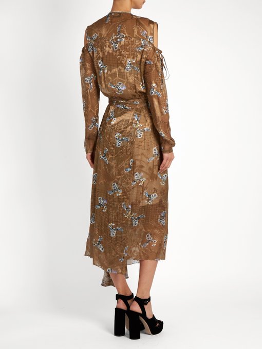 Hayett printed satin-devoré dress | Preen By Thornton Bregazzi ...