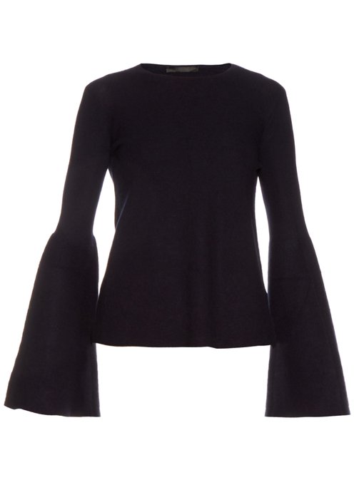 Darcy bell-sleeve cashmere silk-blend knit-top | The Row ...
