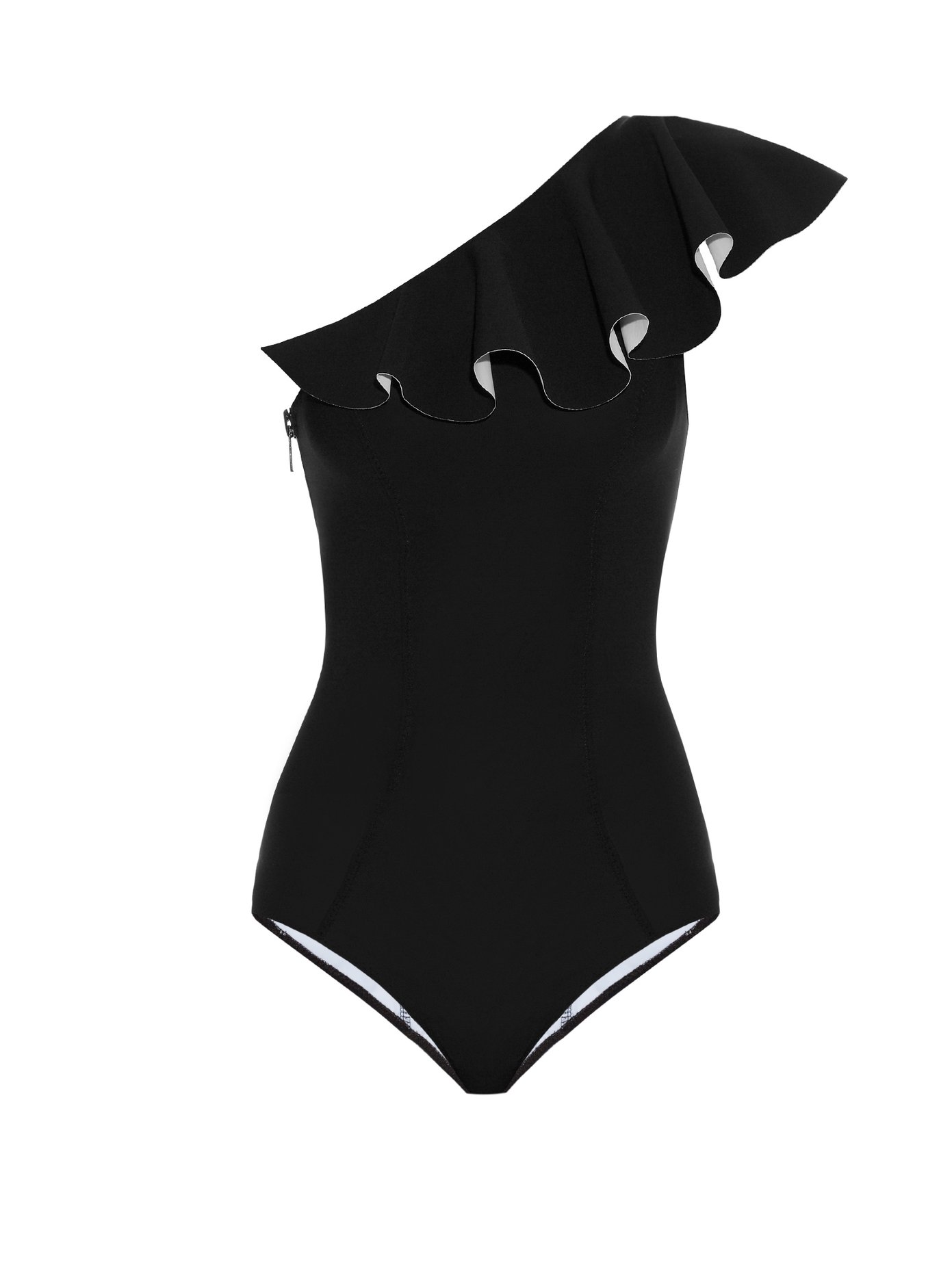 one piece zip front swimsuit