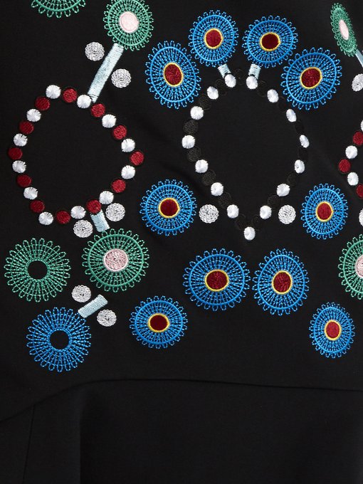 Geometric-embroidered cady dress展示图