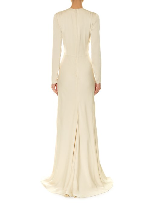 Twist-front long-sleeved cady gown | Alexander McQueen | MATCHESFASHION UK