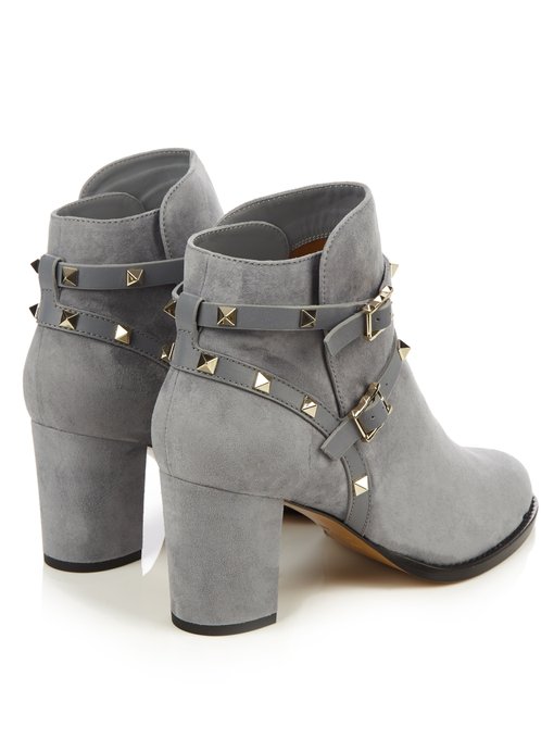 Rockstud suede ankle boots | Valentino | MATCHESFASHION.COM UK
