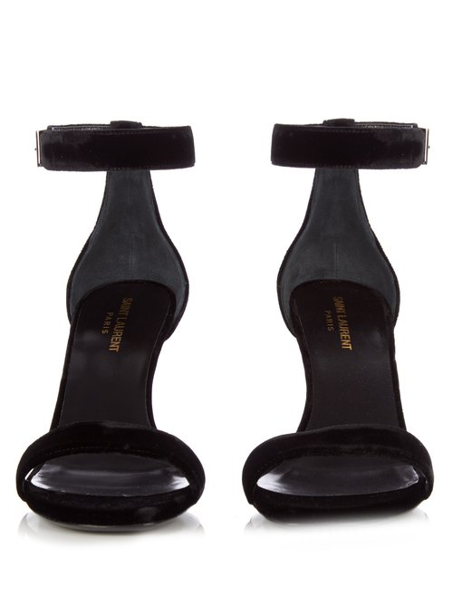 Grace velvet sandals | Saint Laurent | MATCHESFASHION UK