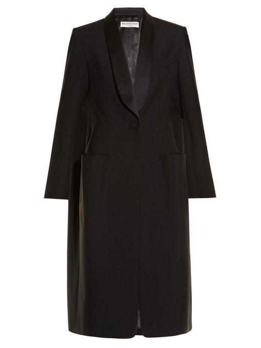 Shawl-lapel single-breasted coat | Balenciaga | MATCHESFASHION UK