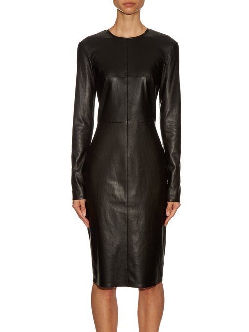 Long-sleeved leather pencil dress | Givenchy | MATCHESFASHION US