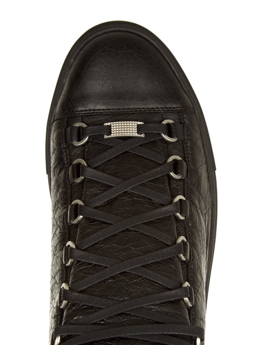 Arena high-top leather trainers 