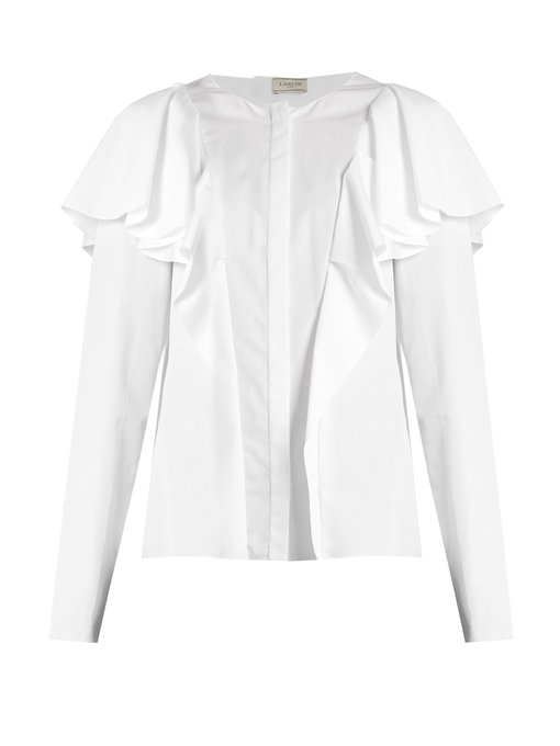 Ruffled long-sleeved blouse | Lanvin | MATCHESFASHION UK